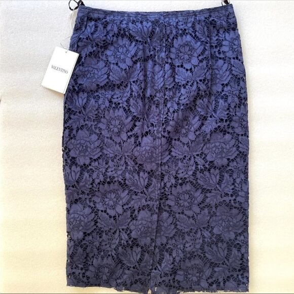 Valentino Lace floral Midi Skirt size 4 and 8, NWT - Picture 7 of 11